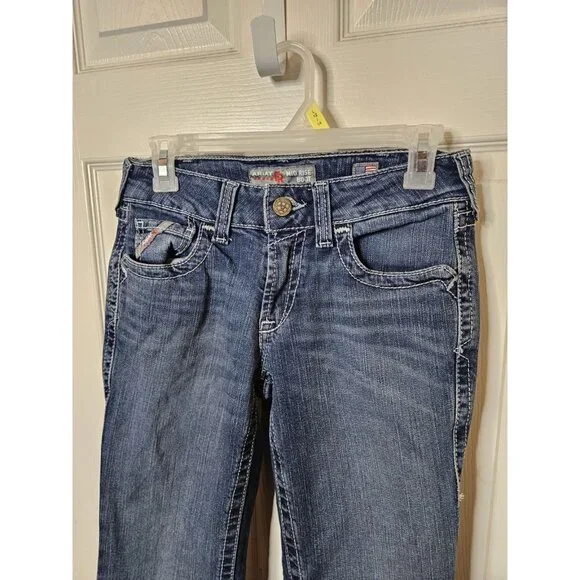 ARIAT Womens FR Mid Rise Boot Leg Jeans Size 25x30 Blue Cowgirl Workwear 25s - Picture 5 of 11